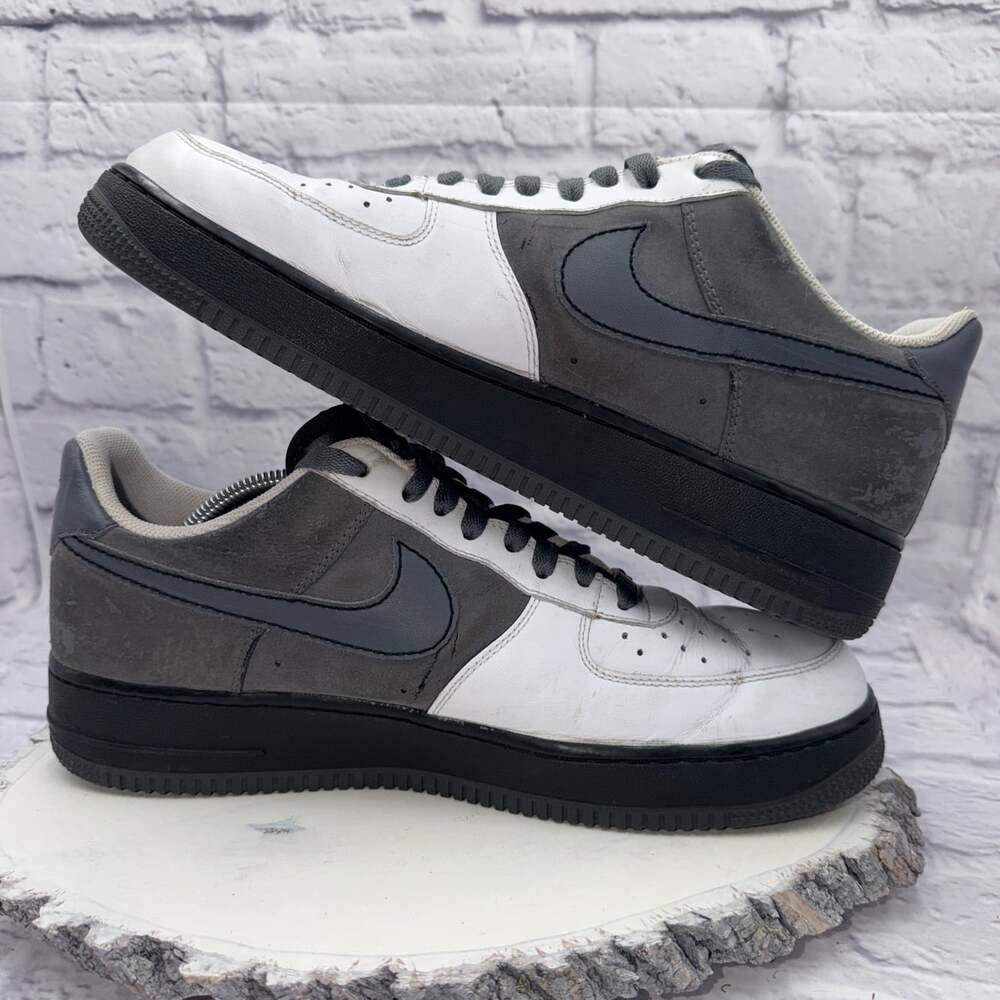 Nike Air Force 1 ‘07 White/Flint Grey-Cool Grey-Blk Mens Size 11 315122-103 - Picture 8 of 10
